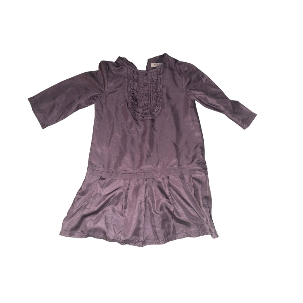Stella McCartney for Gap Silk Dress Sz 10 Drop Waist Pleated Ruffle Luxury nwt